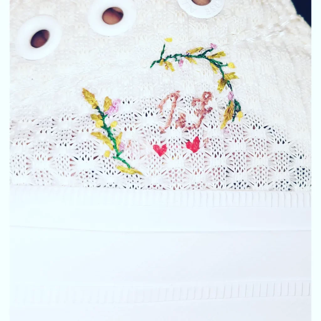broderie sneakers mariage
