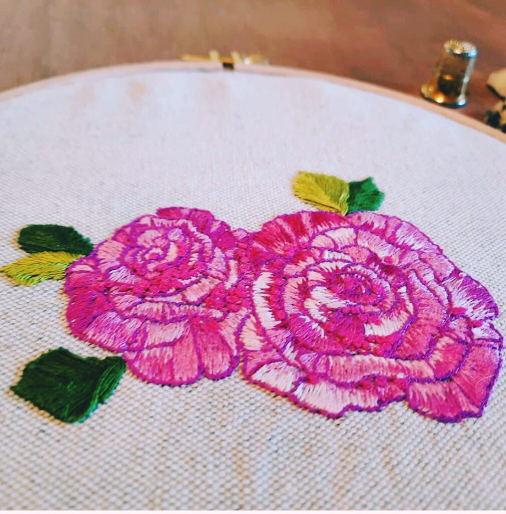 broderies des roses